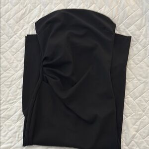 Women’s Black strapless dress with side slit